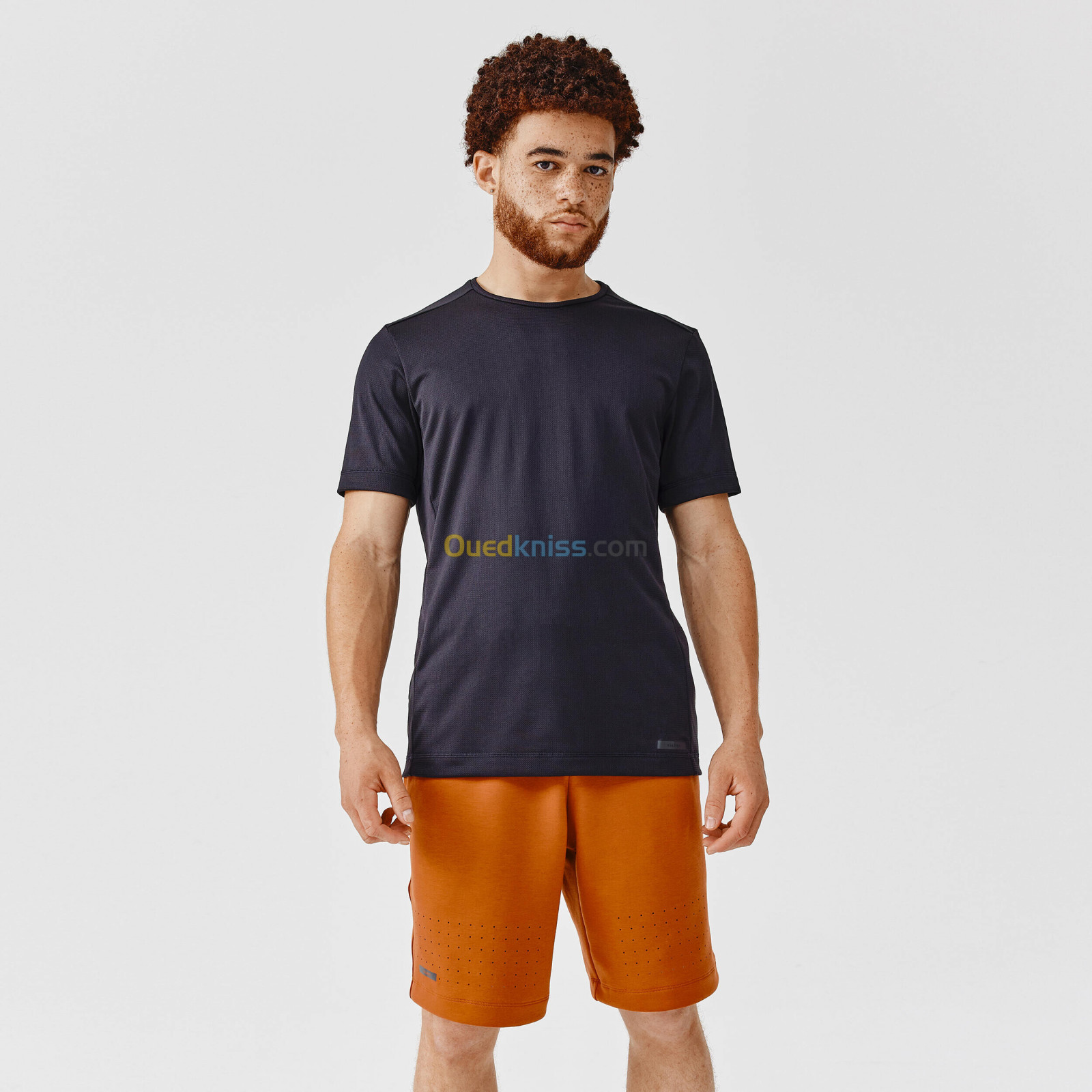 KALENJI T-shirt running respirant homme - Dry bleu ardoise