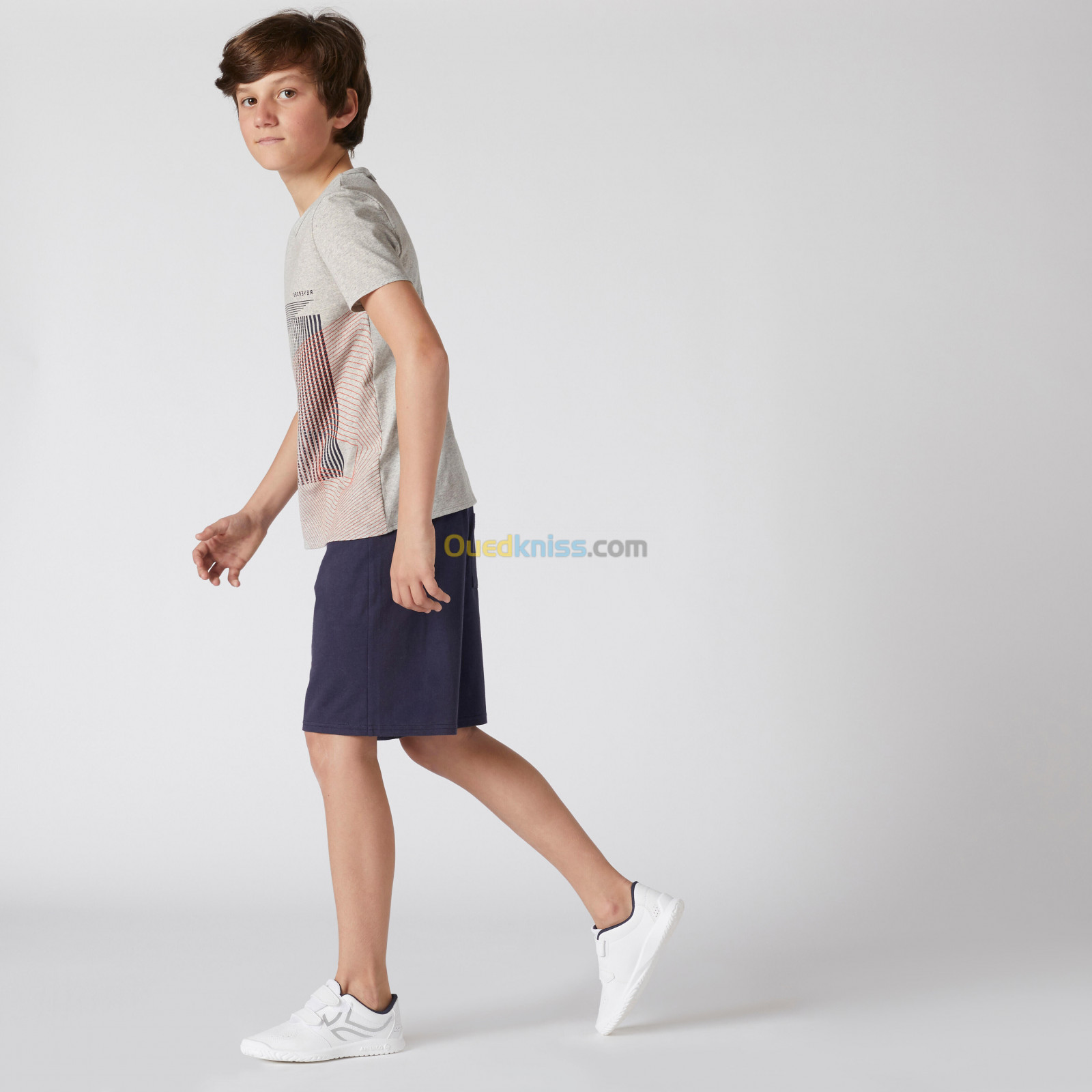 DOMYOS Short enfant coton - Basique marine