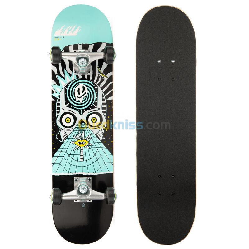 OXELO PLANCHE DE SKATE ENFANT 8 - 12 ANS CP100 MID COSMIC TAILLE 7.6"