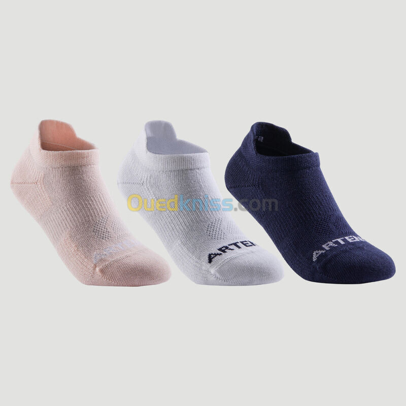 ARTENGO CHAUSSETTES TENNIS ENFANT BASSES ARTENGO RS 160 ROSE BLANC MARINE LOT DE 3