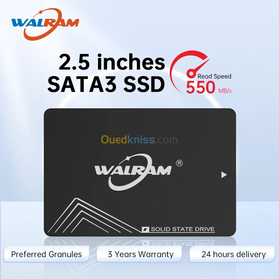 SSD WALRAM Sata 3 512 Go 2,5" Pour Gaming PC Bureau Et Portable Disque Dur