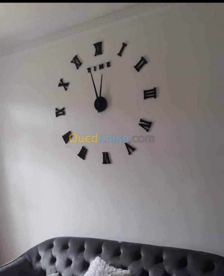 Horloge Murale 3D Décoration Pour Maison Salon Chambre Bureau Au Plusieurs Modele Et Couleur