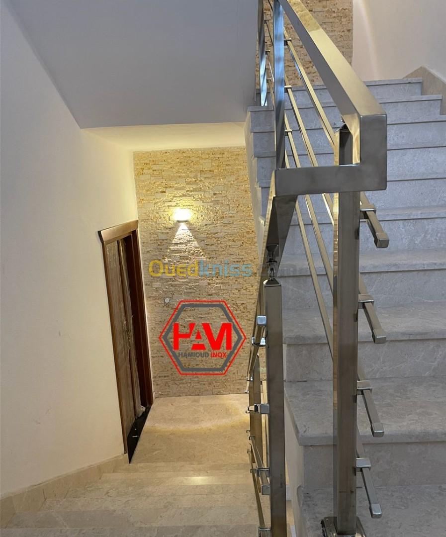 Rampe D'escaliers En Inox/Verre