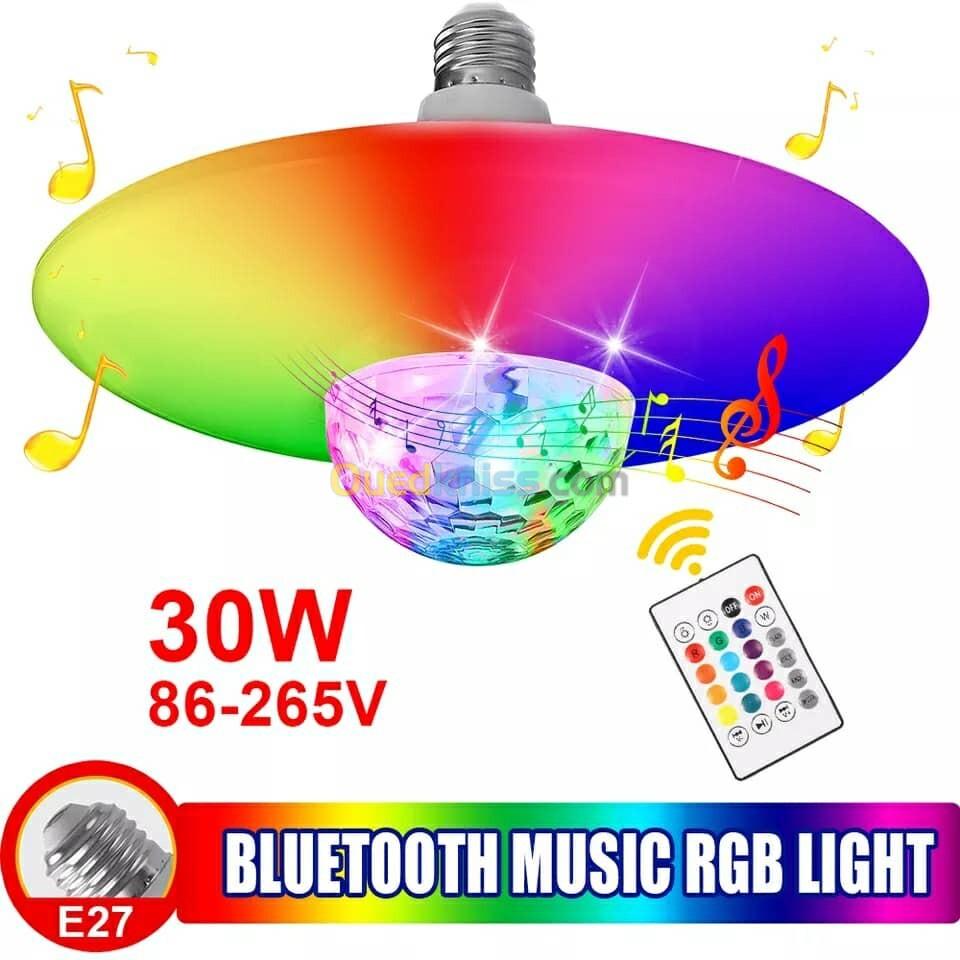 Ampoule intelligente RGB avec haut-parleur Bluetooth 30W