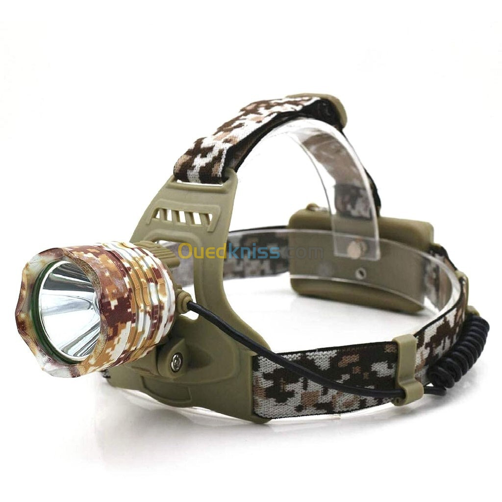 Lampe Frontale LED Motif Camouflage Rechargeable