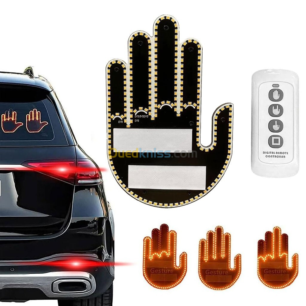 Lumière De Geste Du Doigt LED Avec Télécommande Pour Voiture