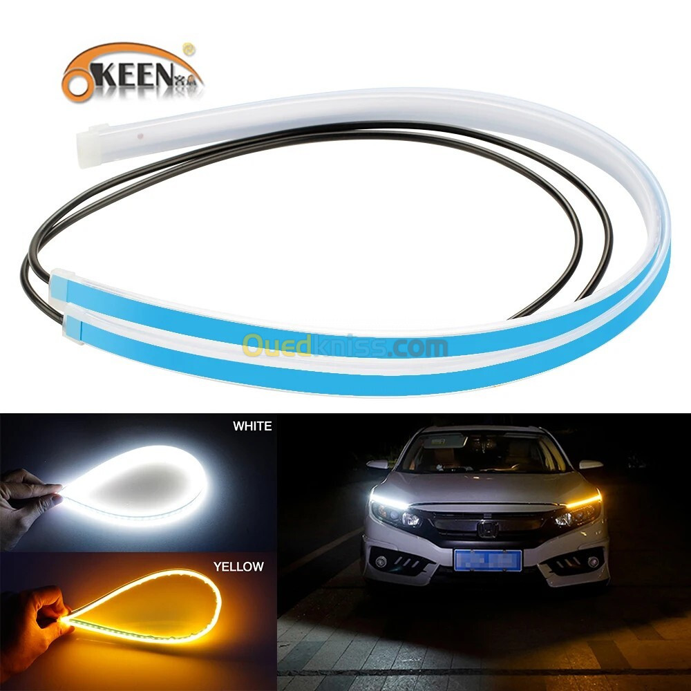 Feux de Jour LED Et Clignotant 2Pcs Pour Phares de Voiture 60cm