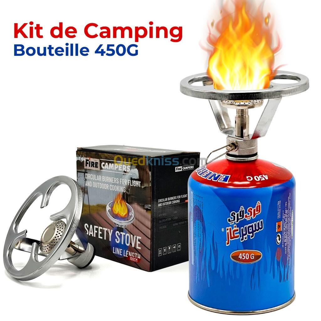 Réchaud à Gaz Portatif avec Bouteille 450G Pour Camping