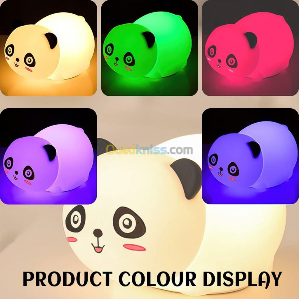 Lampe Tactile en Silicone Rechargeable USB - Veilleuse Enfant Panda