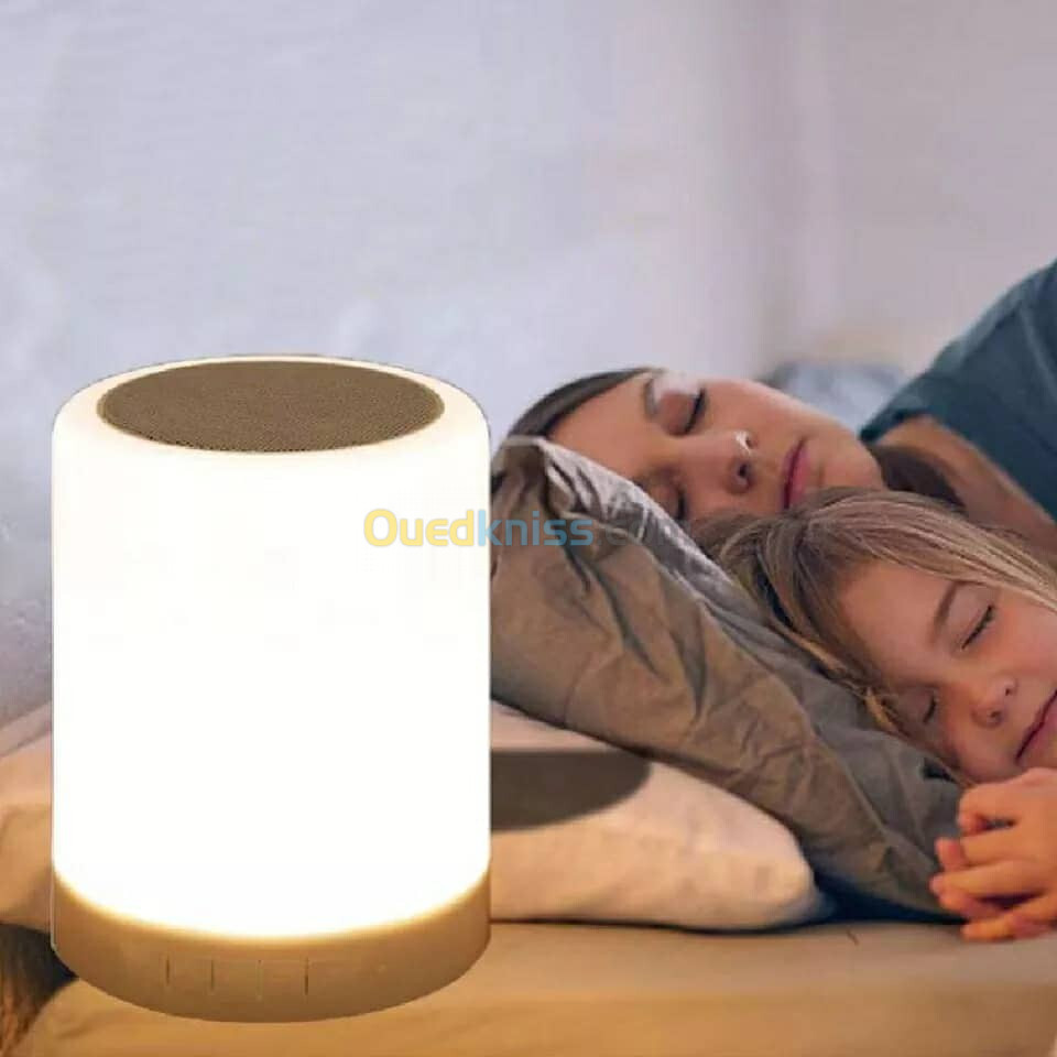 Haut-parleur Bluetooth + veilleuse tactile LED colorée /AUX / TF CART/USB