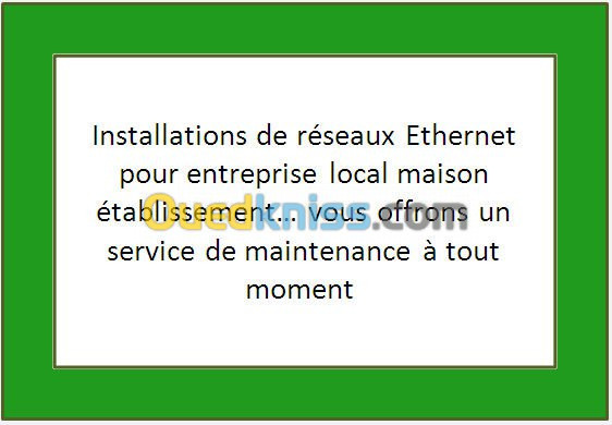 Installation réseaux et maintenance IT