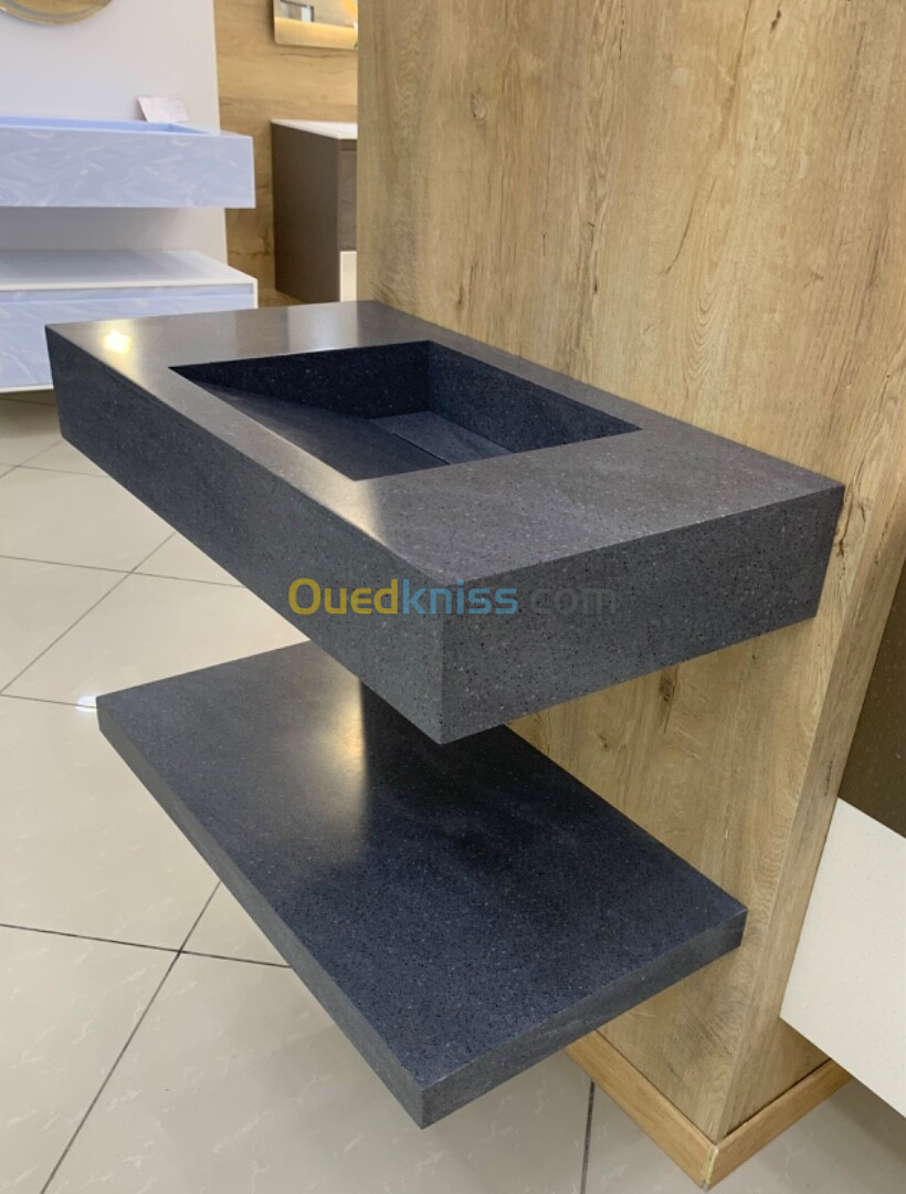 Meuble salle de bain en corian (krion) sur mesures