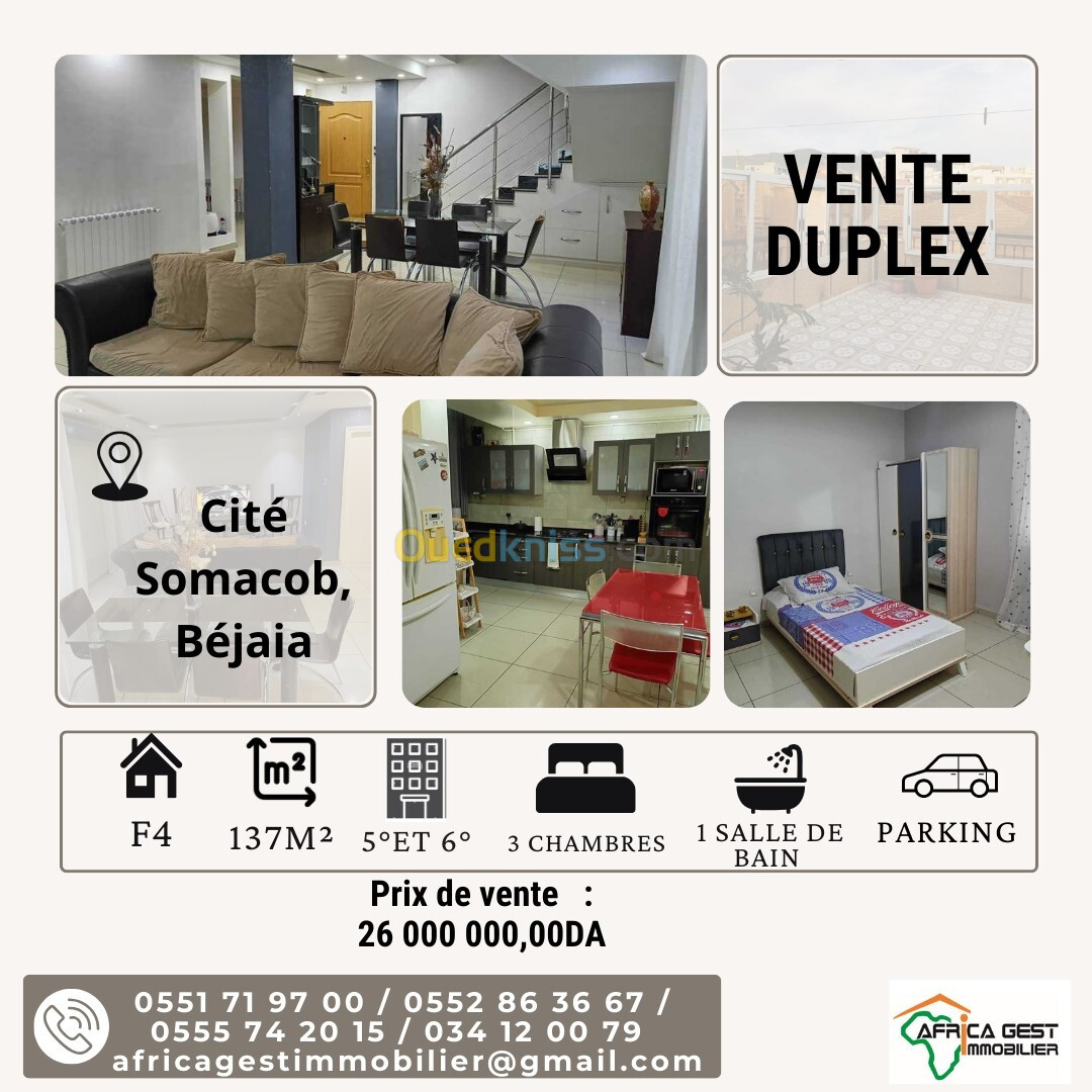 Vente Duplex F4 Béjaïa Bejaia