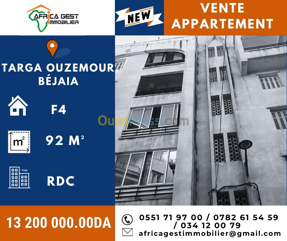 Vente Appartement F3 Béjaïa Bejaia