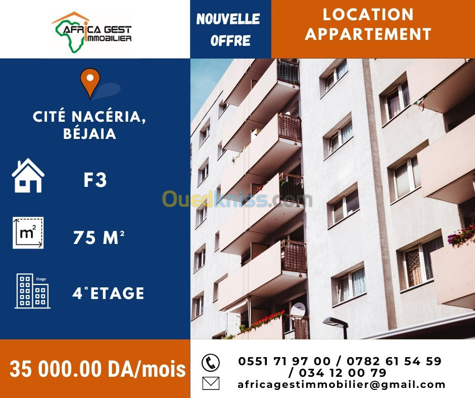 Location Appartement F2 Béjaïa Bejaia