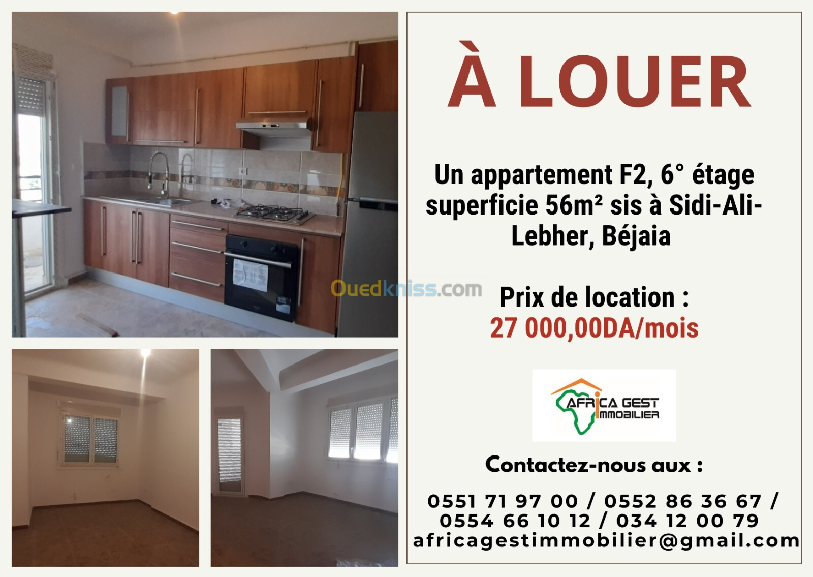 Location Appartement F2 Béjaïa Bejaia