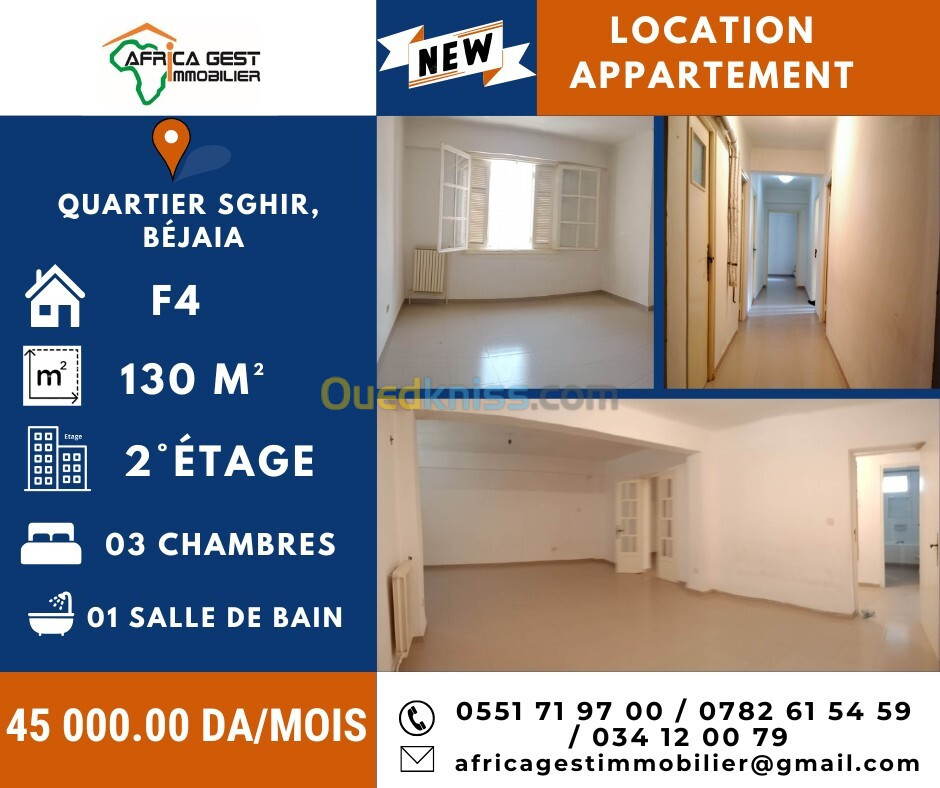 Location Appartement F3 Béjaïa Bejaia