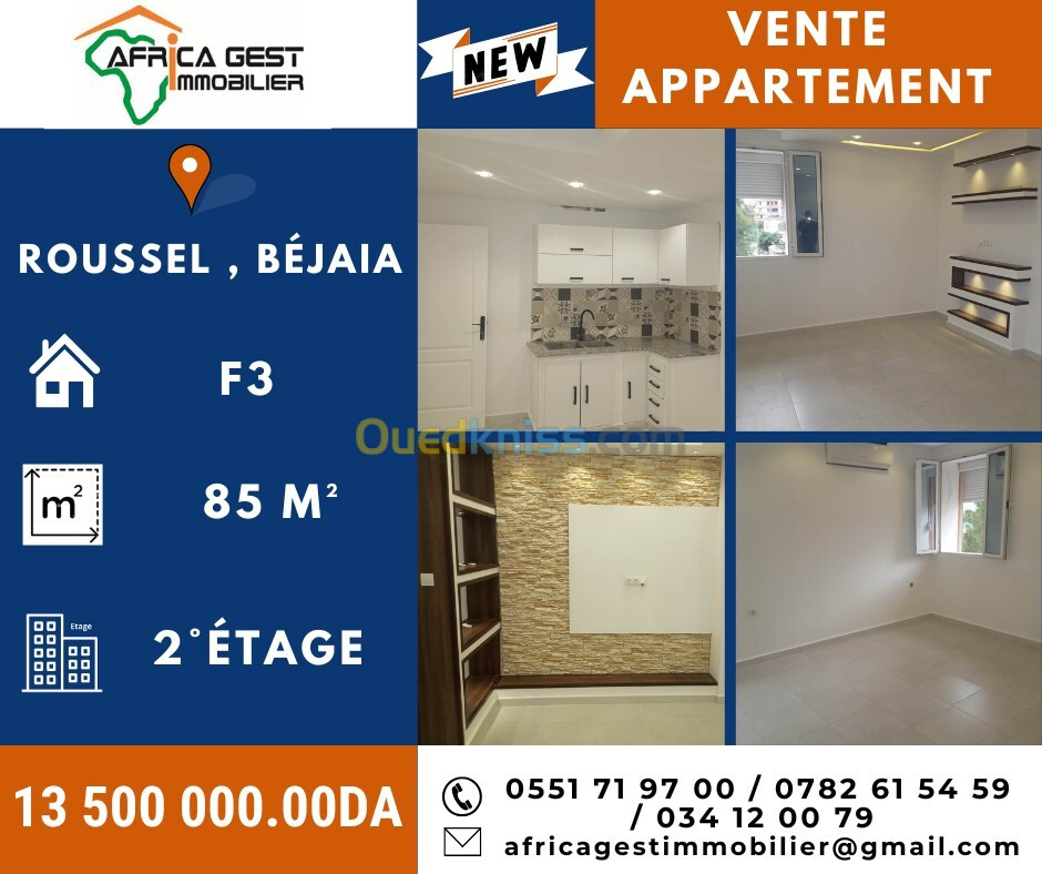 Vente Appartement F2 Béjaïa Bejaia