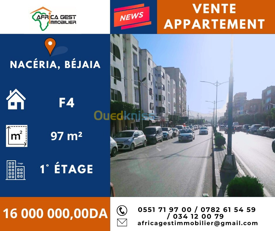 Vente Appartement F4 Béjaïa Bejaia