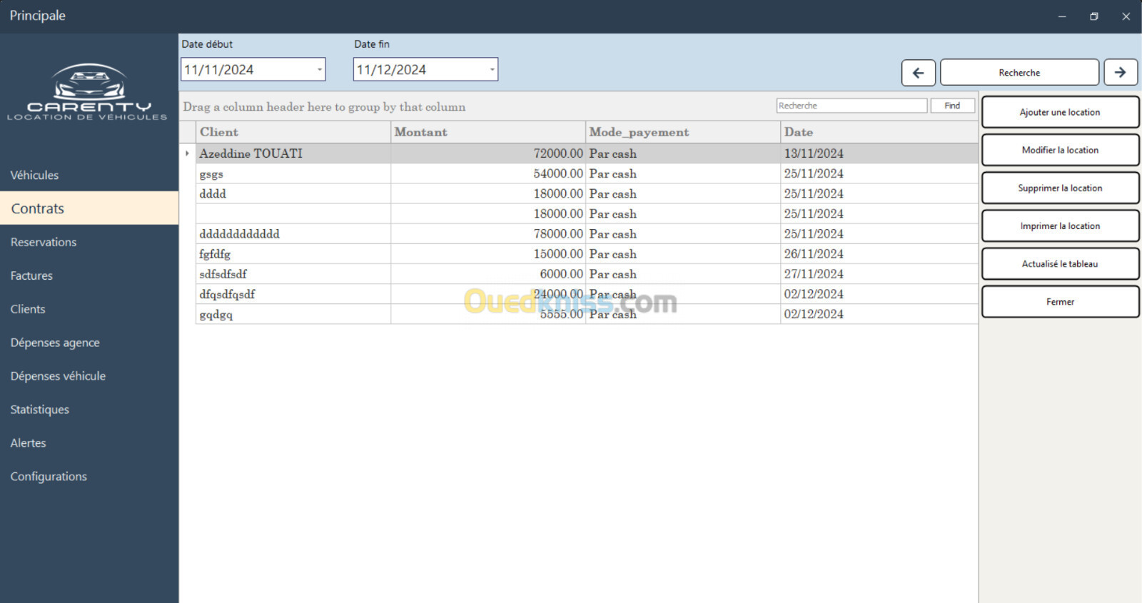 Logiciel de Gestion pour Agence de Location de Véhicules  نظام إدارة لوكالة تأجير السيارات