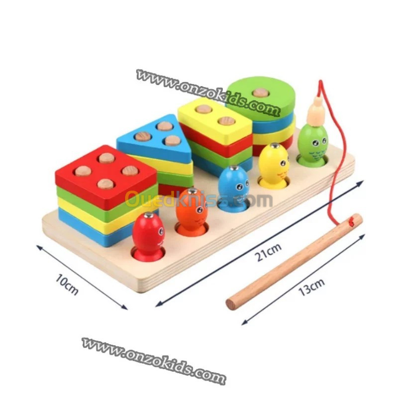 jeux éducatif Jeu de tri en bois Montessori Pegboard