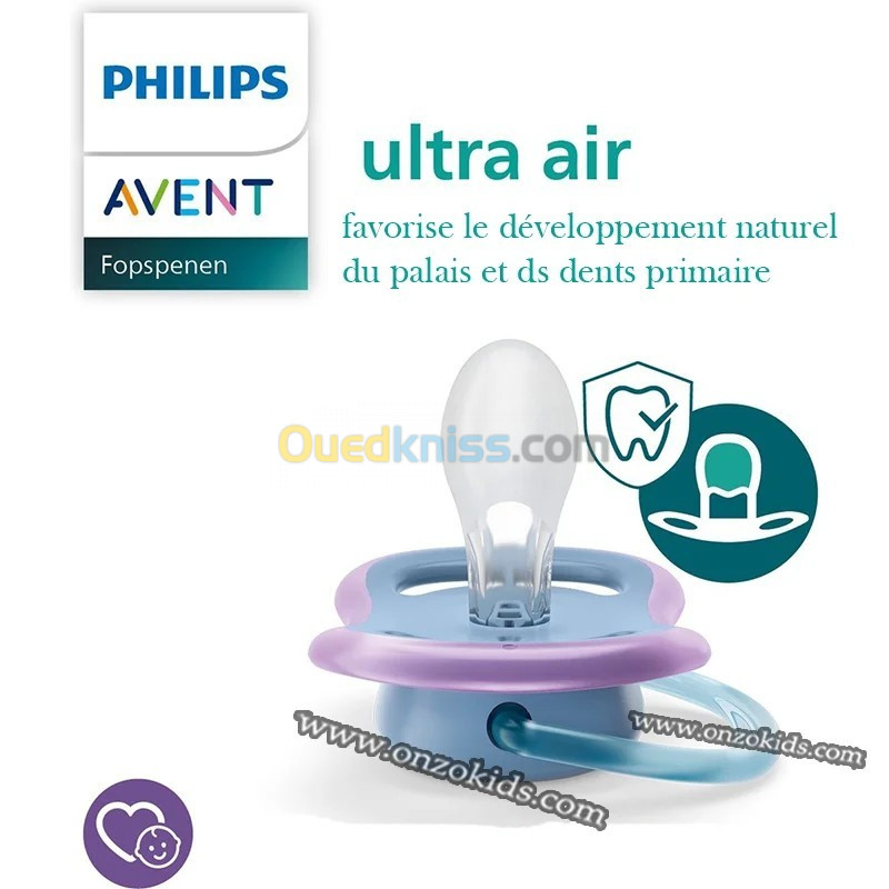 Pack de 2 sucettes pour bébés 6-18 mois -Philips Avent