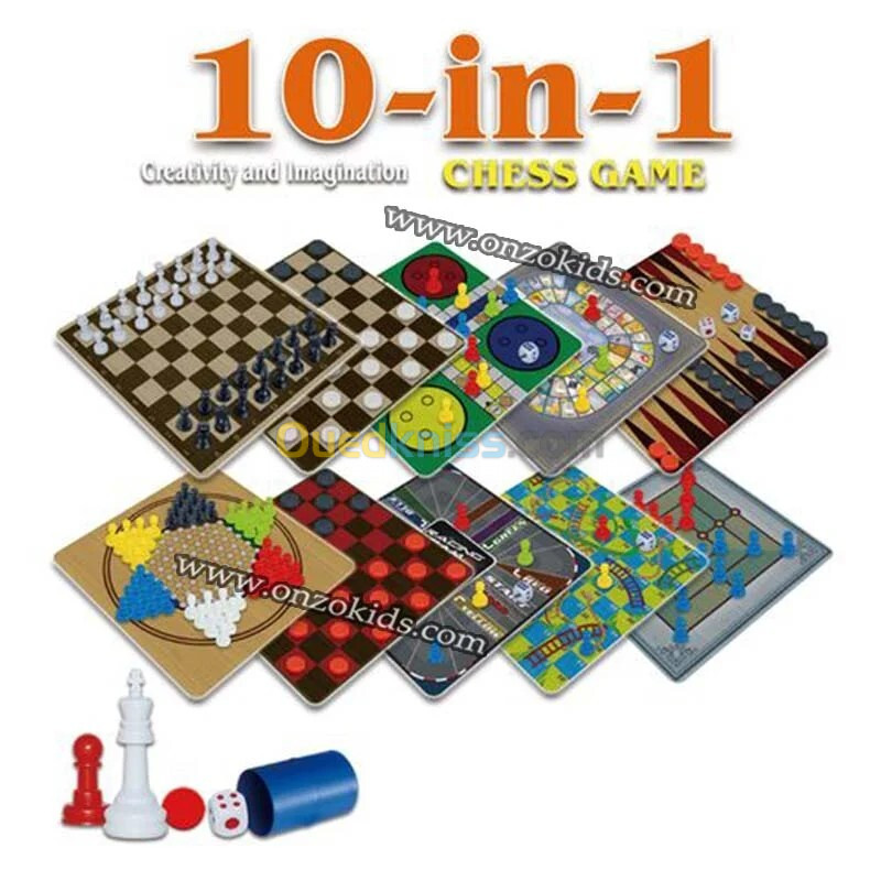 Jeu d'échecs 10 en 1 - Créativité et imagination