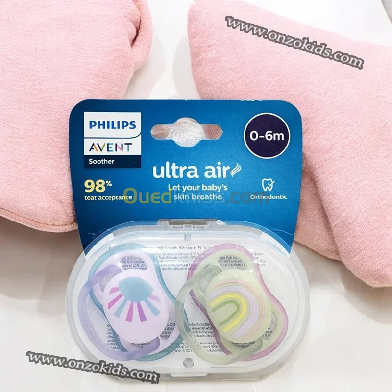 Pack de 2 sucettes de 0-6 mois -Philips Avent