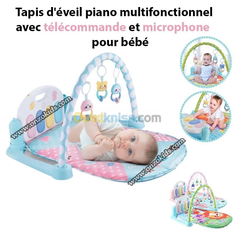 Tapis d'éveil piano multifonctionnel avec télécommande et microphone pour bébé