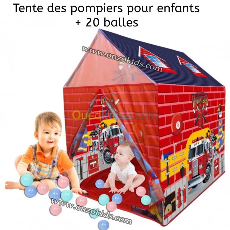   Tente des pompiers pour enfants + 20 balles