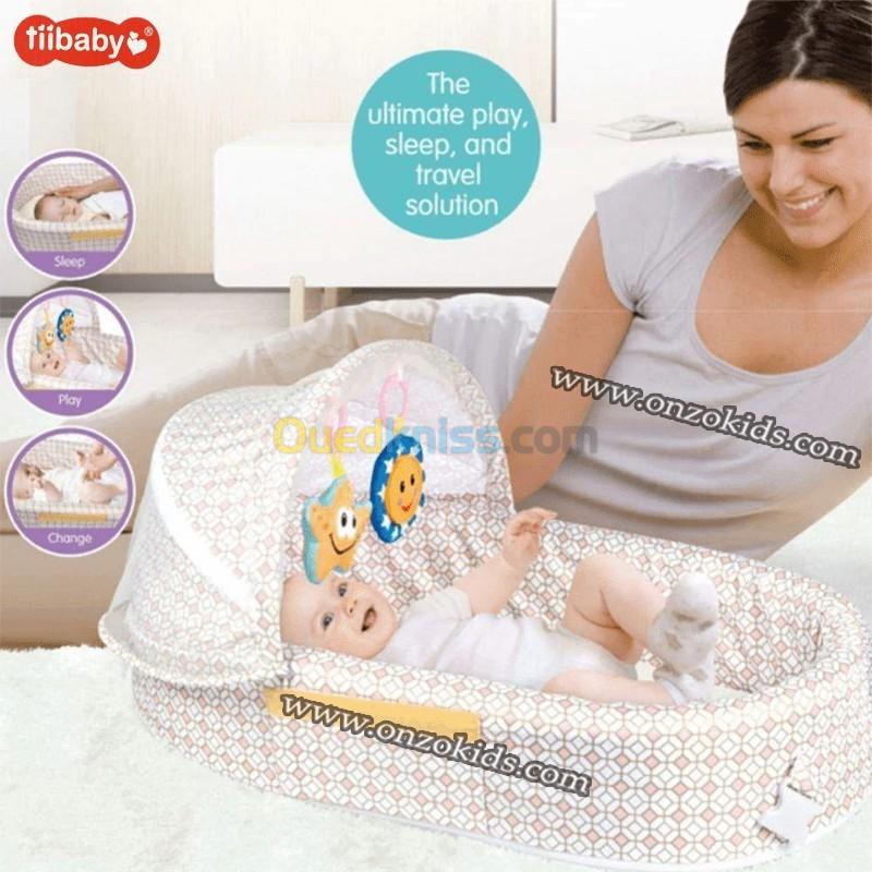 Lit bébé portable séparé avec berceau de voyage pour bébé | Tiibaby