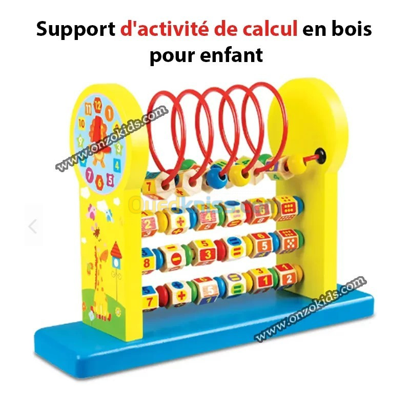 jeux éducatif Support dactivité de calcul en bois pour enfant