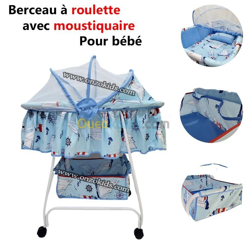 Berceau à roulette avec moustiquaire pour bébé