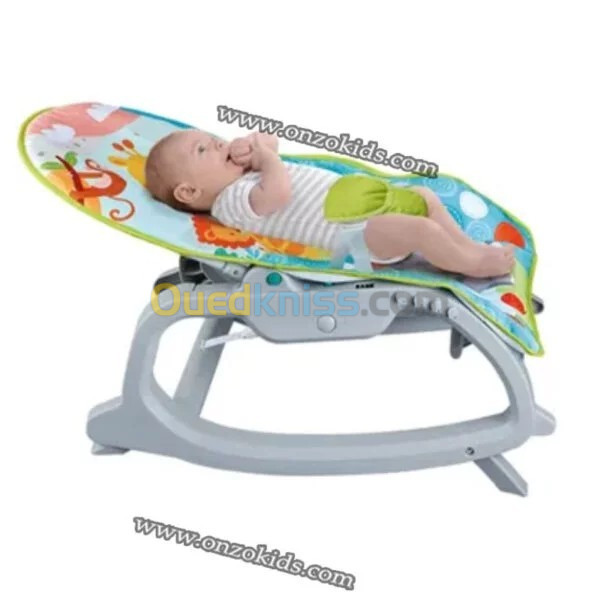  Fauteuil à bascule musical vibrant pour bébé Nest Chair 3 en 1 vert