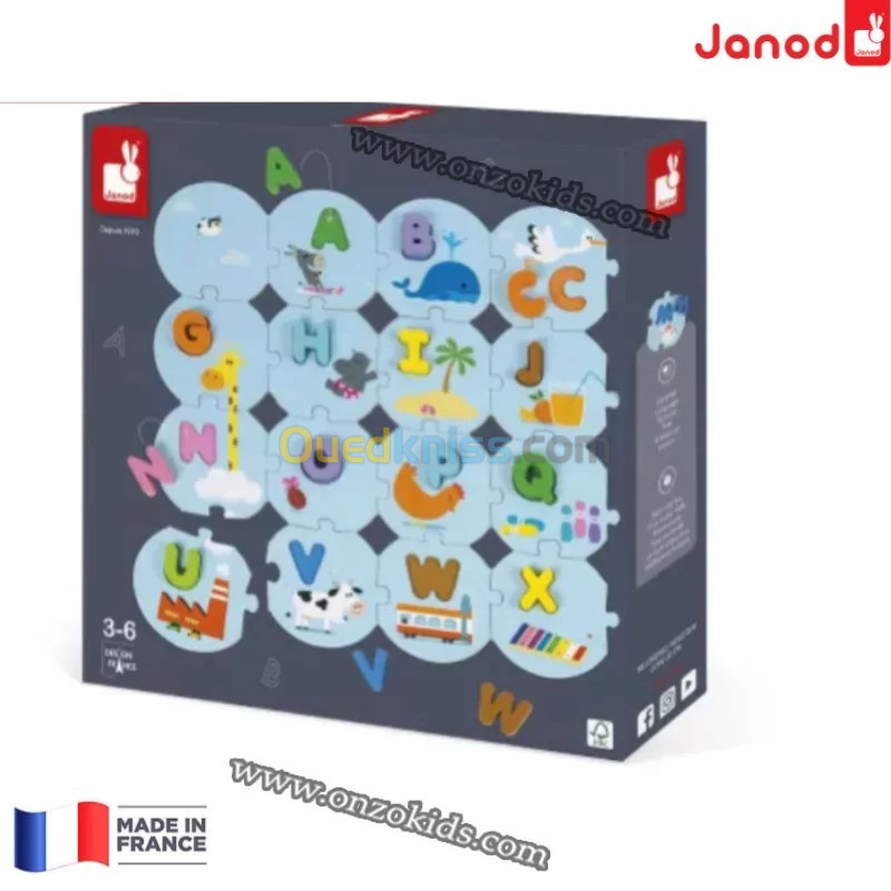 jeux éducatif Puzzle japprends lalphabet  Janod