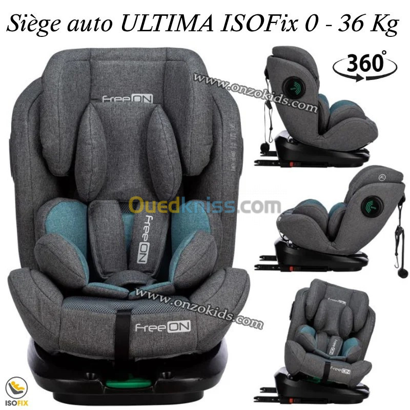 Siège Auto Isofix Pivotant 0 36 Kg ULTIMA  FreeOn