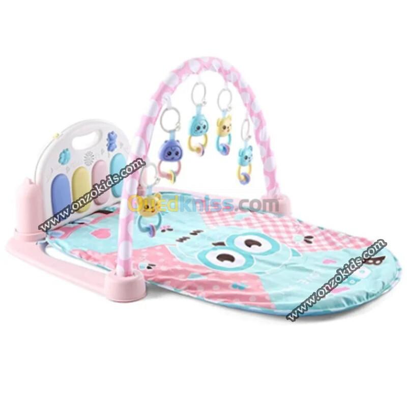 Tapis d'éveil piano multifonctionnel avec télécommande et microphone pour bébé