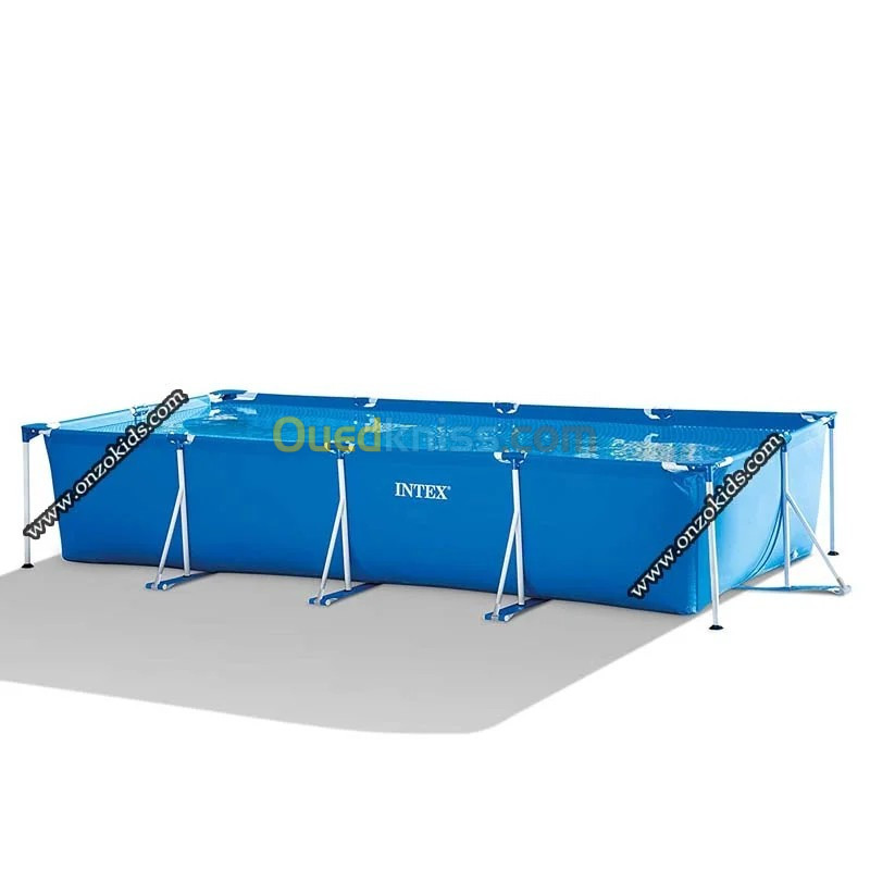 Piscine Metal frame rectangulaire tubulaire 450x 220x 84cm avec pompe de filtration  Intex