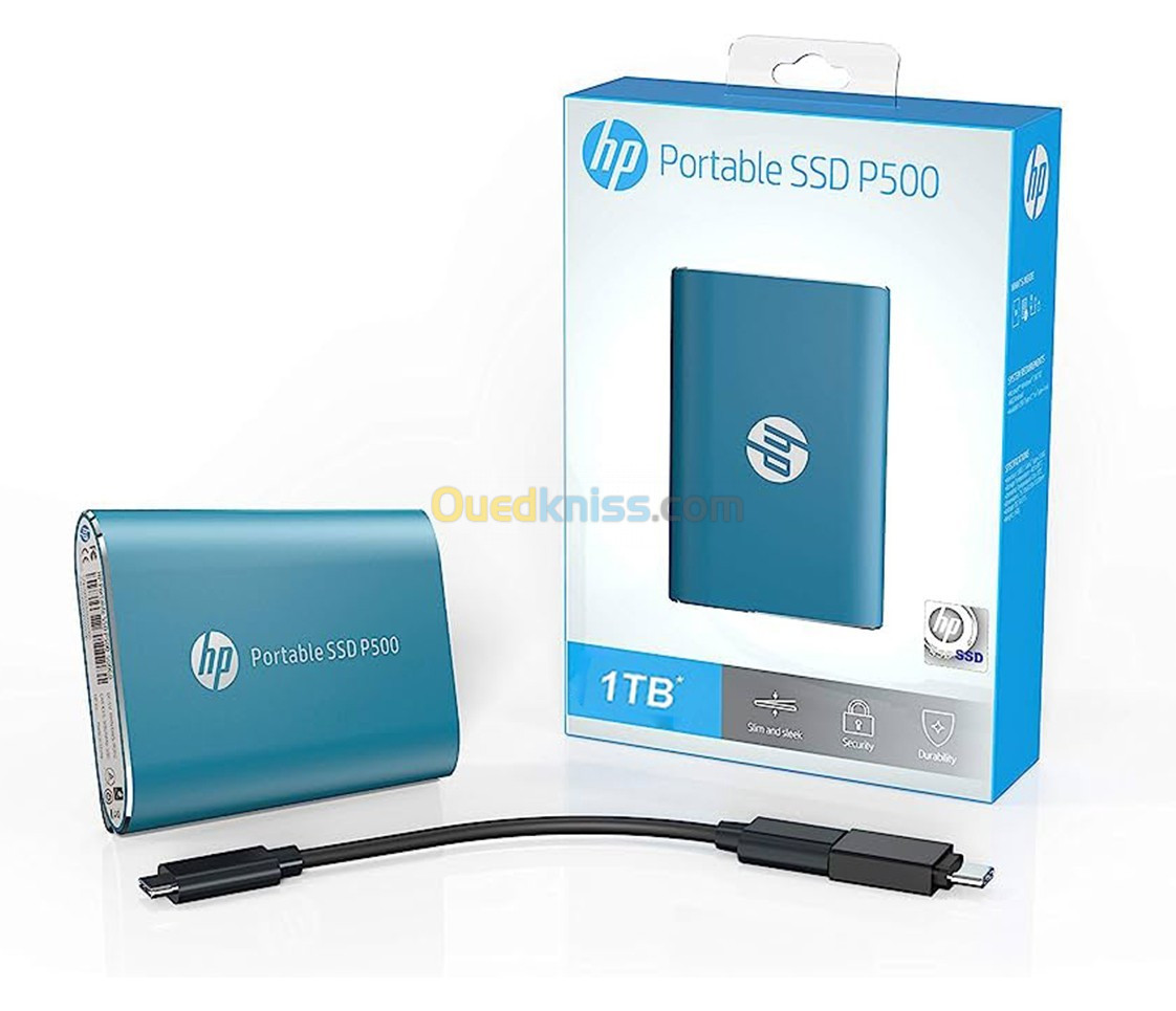 DISQUE SSD EXTERNE PORTABLE SSD HP P500 1TO / NOIR - GRIS - BLEU - ROUGE