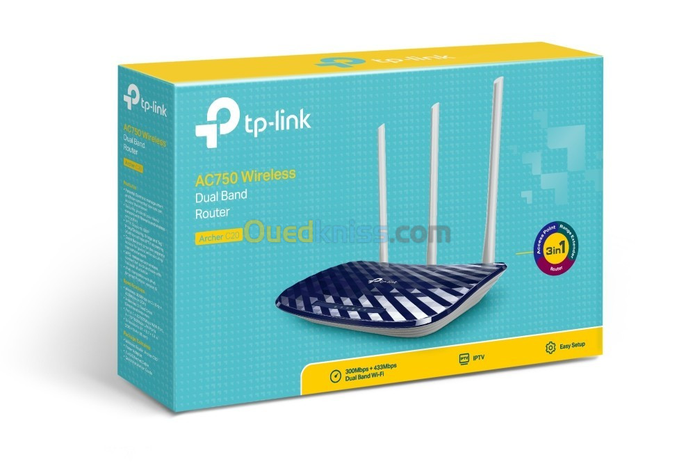 Routeur WiFi TP-link C20 bi-bande WiFi AC750 Mbp