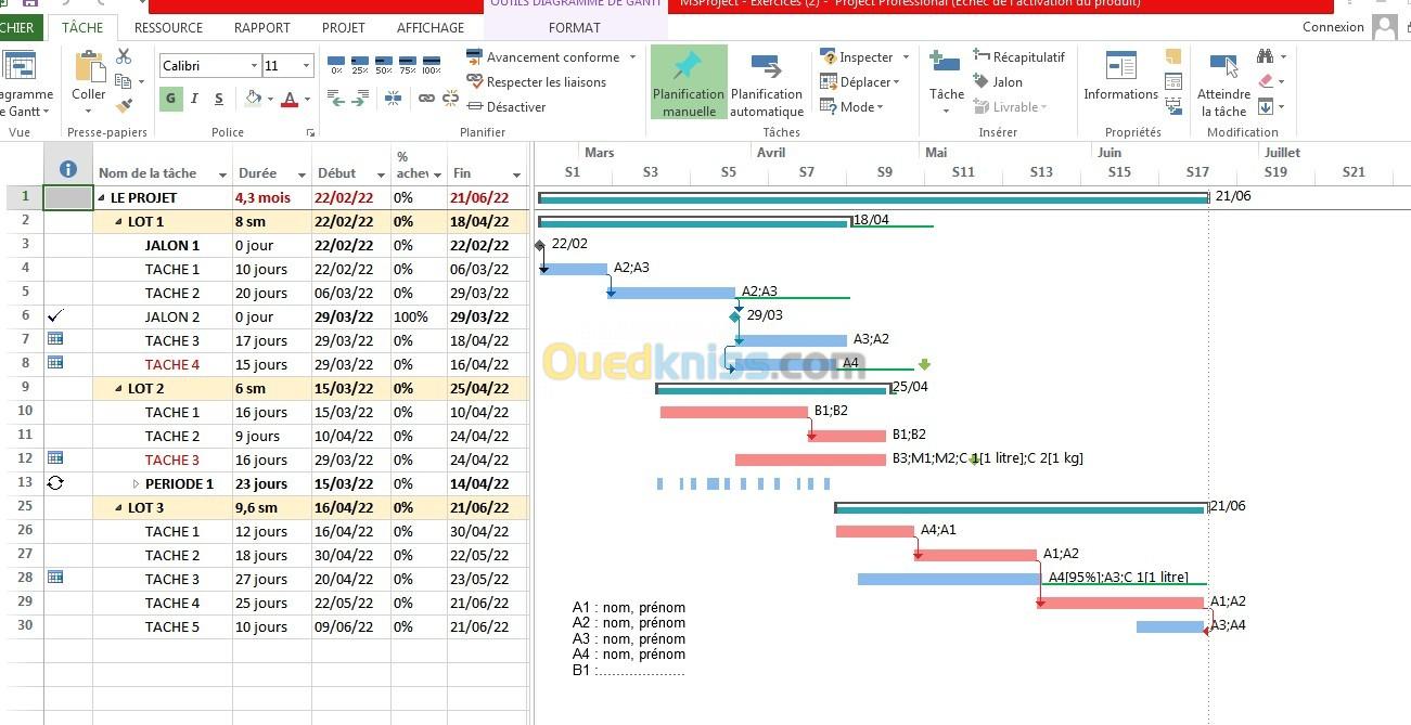 Formation MS Project Professional