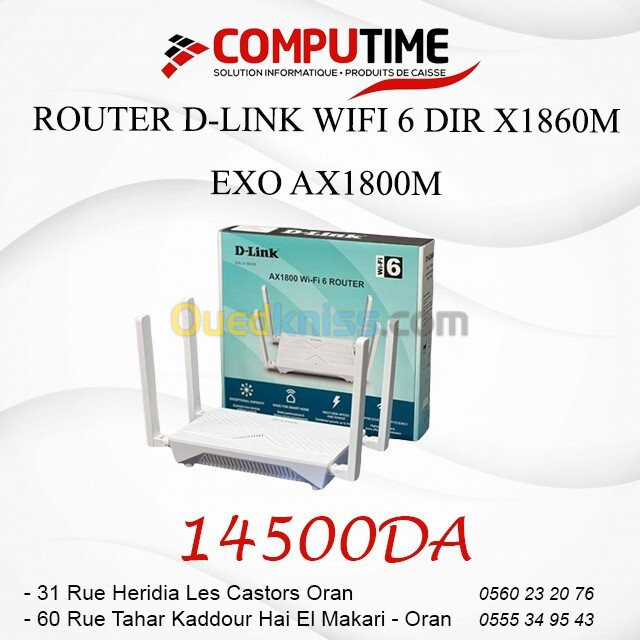 ROUTER D-LINK WIFI 6 DIR X1860M EXO AX1800M