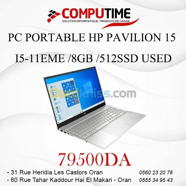 PC PORTABLE HP PAVILION 15 I5-11EME /8GB /512SSD USED