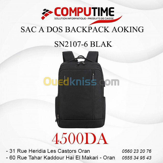 SAC A DOS BACKPACK AOKING SN2107-6 BLAK