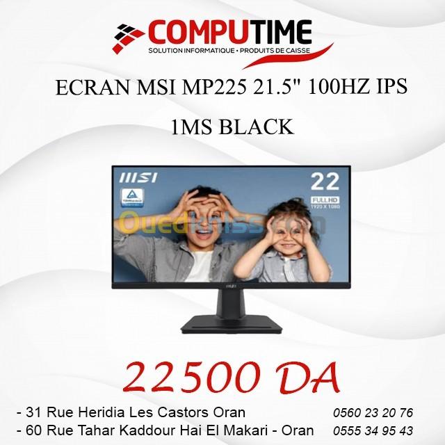 ECRAN MSI MP225 21.5" 100HZ IPS 1MS BLACK