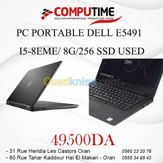 PC PORTABLE DELL E5491   I5-8EME/ 8G/256 SSD USED