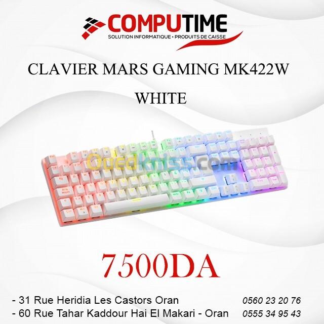 CLAVIER MARS GAMING MK422W - WHITE