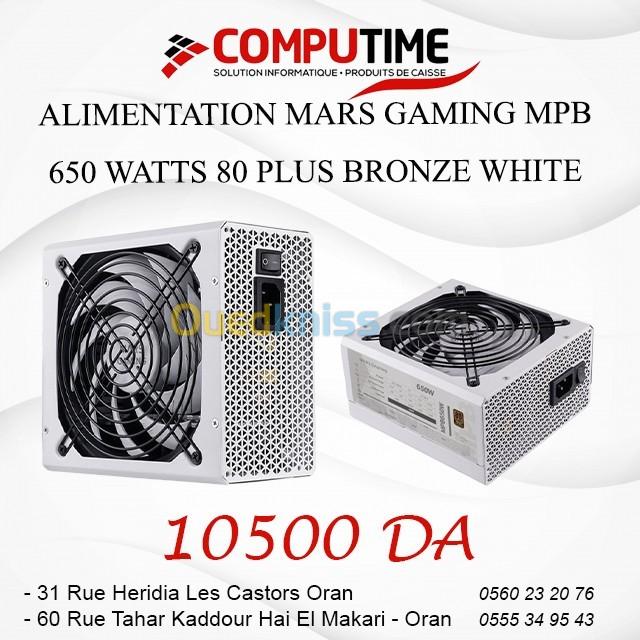 ALIMENTATION MARS GAMING MPB  650 WATTS 80 PLUS BRONZE WHITE