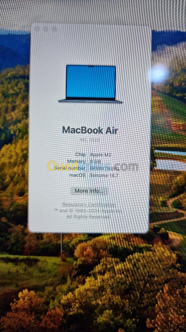 Macbook air 2022 m2 