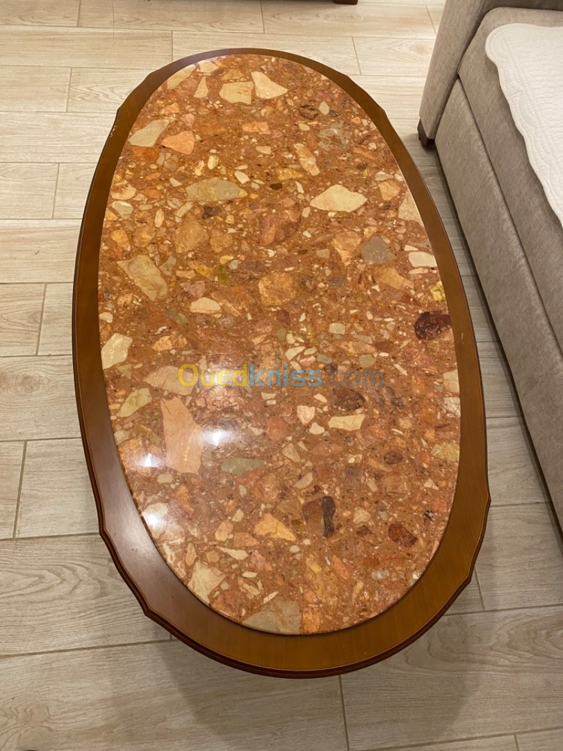 Table basse avec marbre 